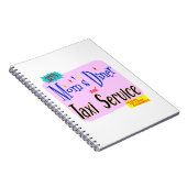 モムスディナー&タクシーサービスレトロことわざ ノートブック (右側)