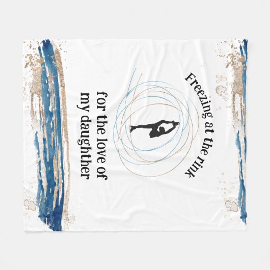 モムス氷姿スケーター毛布「冷凍…」 フリースブランケット (正面(横))