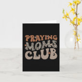 モムズクラブレオパードキリスト教ママ母の日 カード (黄色い花)