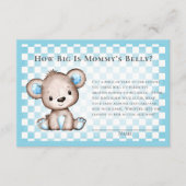 モムズベリーサイズかわいいベアーピクニックベビーシャワーゲーム エンクロージャーカード (正面)