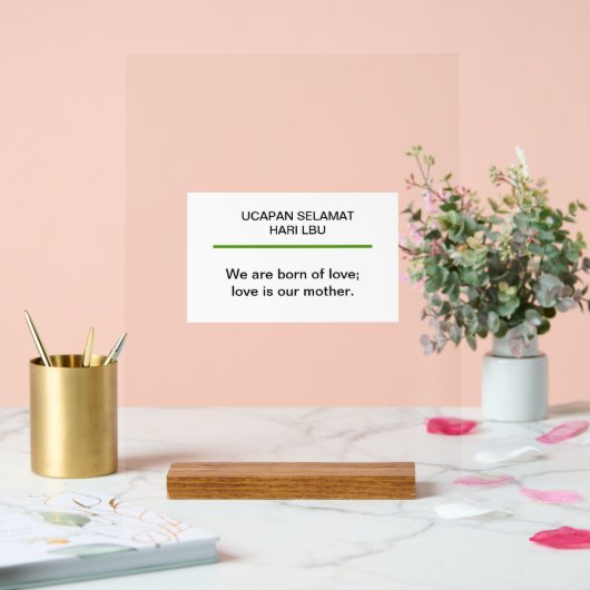 モムズホールディングベビーマザーズデイ引用文 アクリルサイン (ウェディング)