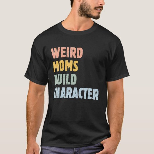 モムズ風変わりビルドキャラクター母の日ママグラップ Tシャツ (正面)