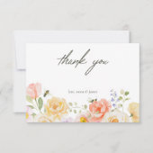 モムミビーフローラウォーターカラーフラットサンキューカード サンキューカード (正面)