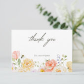 モムミビーフローラウォーターカラーフラットサンキューカード サンキューカード (スタンド正面)