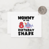 モムームオブザザザ誕生日サメ8歳誕生日 ノートカード (正面/裏面インサイチュ)