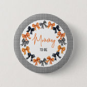 モムームハローウィーンコケット秋になる弓 缶バッジ (正面)