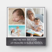 モム最高のスがおばあちゃんに昇進する3フォトコラージュ フォトプラーク (正面)