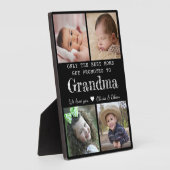 モム最高のスがおばあちゃんに昇進4フォトコラージュ フォトプラーク (側面)