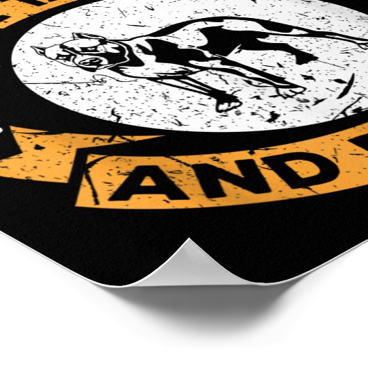 モム素晴らしは刺青とピットブルを持っている – 犬の恋人 ポスター (角)