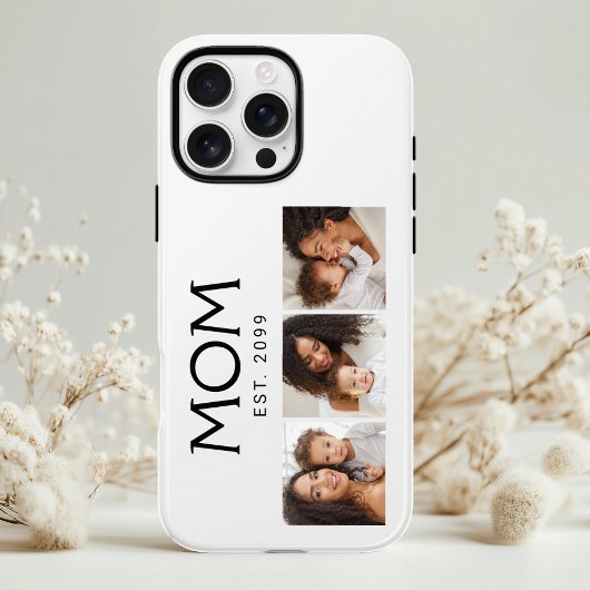 モム設立クラシックタイポグラフィーホワイト3枚の写真 Case-Mate iPhoneケース