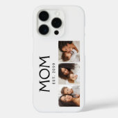 モム設立クラシックタイポグラフィーホワイト3枚の写真 Case-Mate iPhoneケース (裏面)