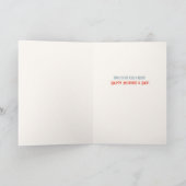 モム風変わりスおもしろいキュートおもしろいハートフローラカード カード (内部)