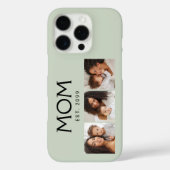 モム エスタブリッシュド タイポグラフィー セージグリーン 3 枚の写真 Case-Mate iPhoneケース (裏面)