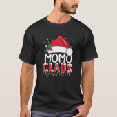モモおもしろいクロースクリスマスクリスマスパジャマサンタ Tシャツ (正面)