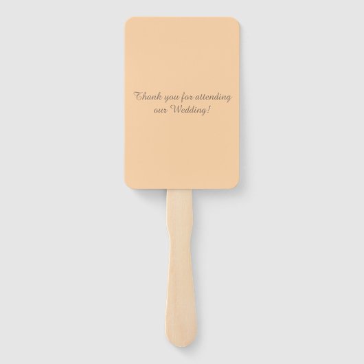 モモおよびティール（緑がかった色）の楽園の結婚式 ハンドファン (裏面)