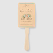 モモおよびティール(緑がかった色)の楽園の結婚式 ハンドファン (正面)