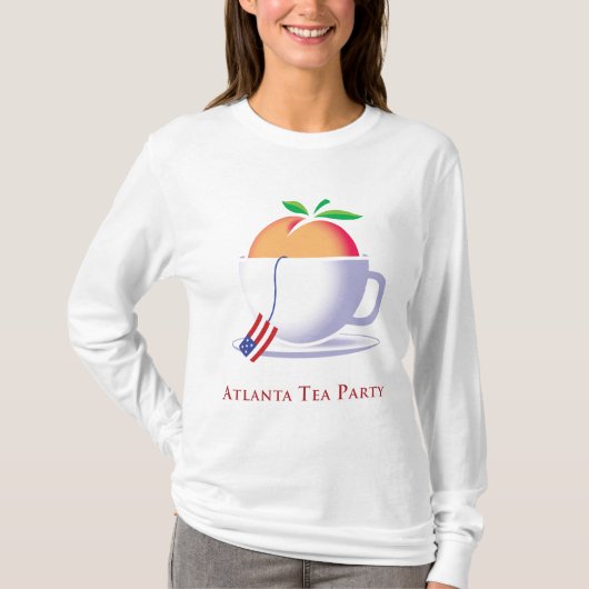 モモとのアトランタのお茶会のロゴ Tシャツ (正面)