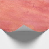 モモのオレンジ水彩画の質パターン ラッピングペーパー (角)