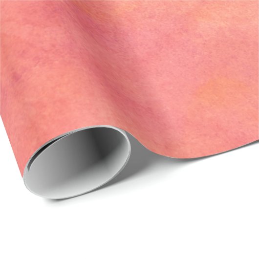 モモのオレンジ水彩画の質パターン ラッピングペーパー (ロールコーナー)