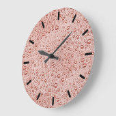 モモのオレンジ水滴 ラージ壁時計 (傾斜)