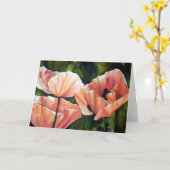 モモのケシの挨拶状 カード (黄色い花)