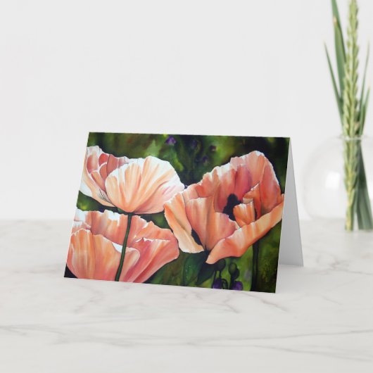 モモのケシの挨拶状 カード (正面)