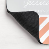 モモのシェブロンのマウスパッド| TBM マウスパッド (コーナー)