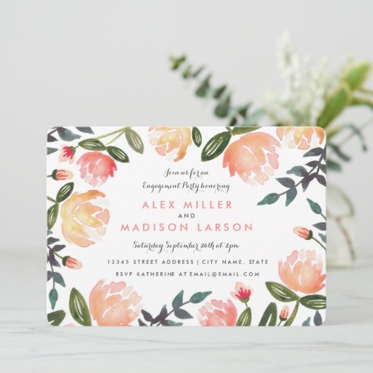 モモのシャクヤクの婚約パーティ 招待状 (スタンド正面)