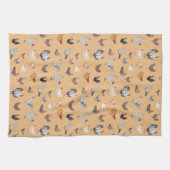 モモのチキンハッピーパターン キッチンタオル (横)