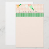 モモのチューリップの文房具 便箋 (正面/裏面)