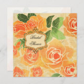 モモのバラのブライダルシャワーの招待状 招待状 (正面/裏面)