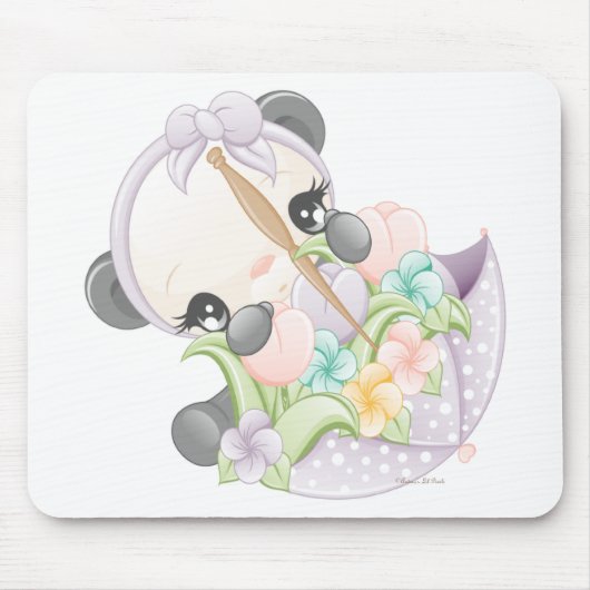 モモのパンダのmousepad マウスパッド (正面)