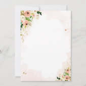 モモのフローラサファリ動物がベビーシャワーで運転 招待状 (裏面)