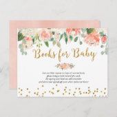 モモのベビーのための花のベビーシャワーの本 インビテーションポストカード (正面/裏面)