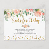 モモのベビーのための花のベビーシャワーの本 インビテーションポストカード (正面)