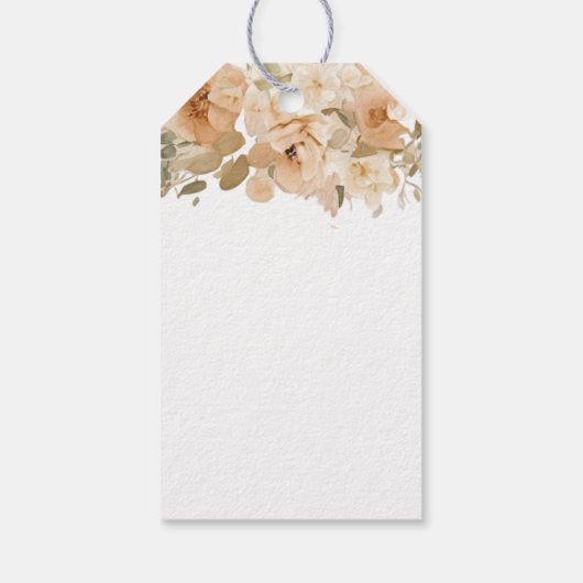 モモのモモの花パーソナライズされたレズ結婚ズ ギフトタグ (裏面)