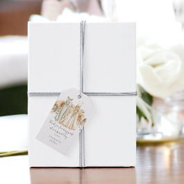 モモのモモの花パーソナライズされたレズ結婚ズ ギフトタグ