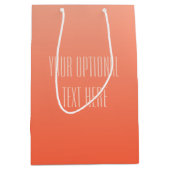 モモの勾配のカスタムな文字のギフトバッグ ミディアムペーパーバッグ (正面)