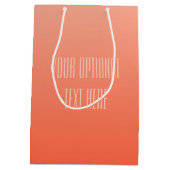 モモの勾配のカスタムな文字のギフトバッグ ミディアムペーパーバッグ (裏面)