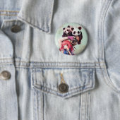 モモの忍者のパンダボタン 缶バッジ (インサイチュ)