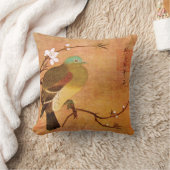 モモの枝の12世紀な王朝の鳥 クッション (ブランケット)