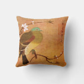 モモの枝の12世紀な王朝の鳥 クッション (裏面)