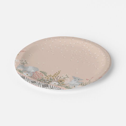 モモの森林子ヒツジの紙皿 ペーパープレート (アングル)