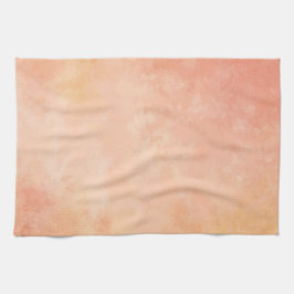 モモの水彩画のデザインの台所タオル キッチンタオル