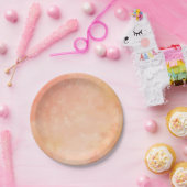 モモの水彩画のデザインの紙皿 ペーパープレート (パーティー)