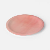 モモの水彩画のデザインの紙皿 ペーパープレート (アングル)