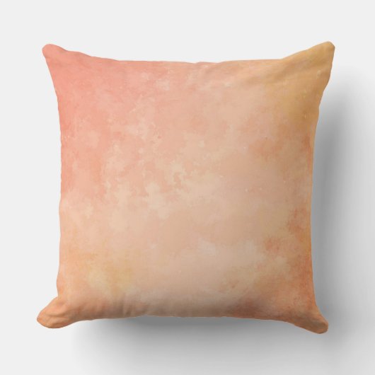 モモの水彩画の装飾用クッション クッション (正面)