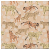 モモの水玉模様の大きな猫 ファブリック (クローズアップ)