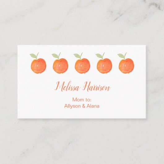 モモの緑の草木のお母さんのテレホンカードの列 名刺 (正面)