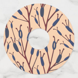 モモの背中に猫のしっぽの畑 ワイングラスタグ